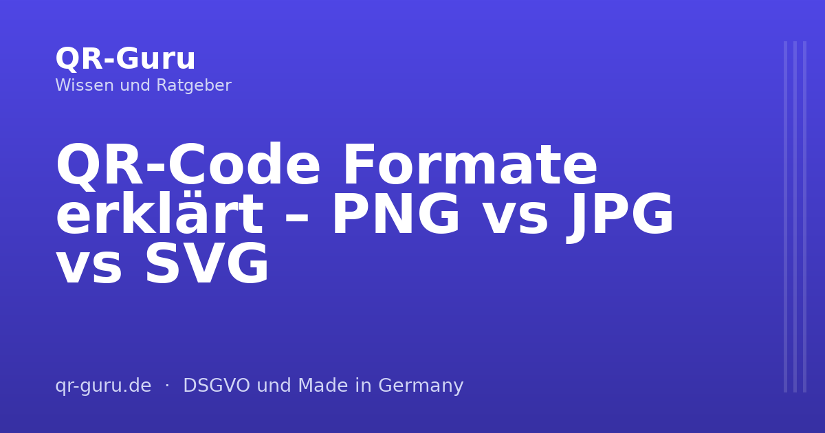 QR-Code Formate: PNG vs JPG vs SVG vs CMYK – Was wählen? | QR-Guru