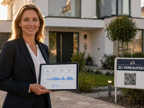 QR-Code-Aufkleber Anwendung: Immobilien &amp; Makler