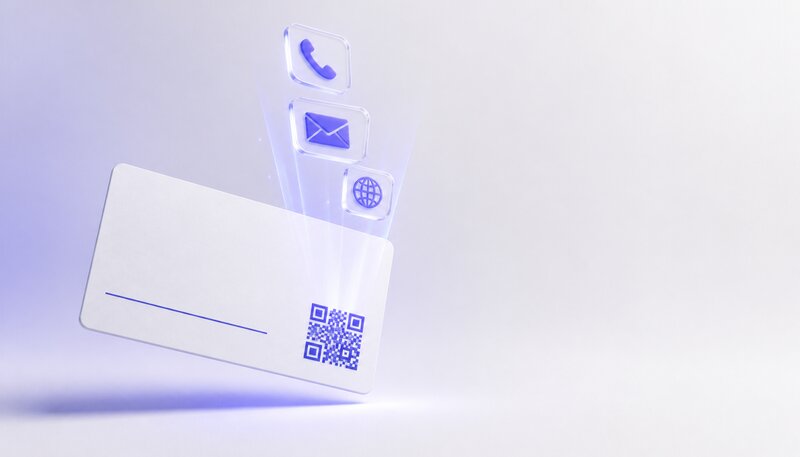 vCard-QR-Code auf Visitenkarte — Kontaktdaten mit einem Scan direkt ins Adressbuch speichern