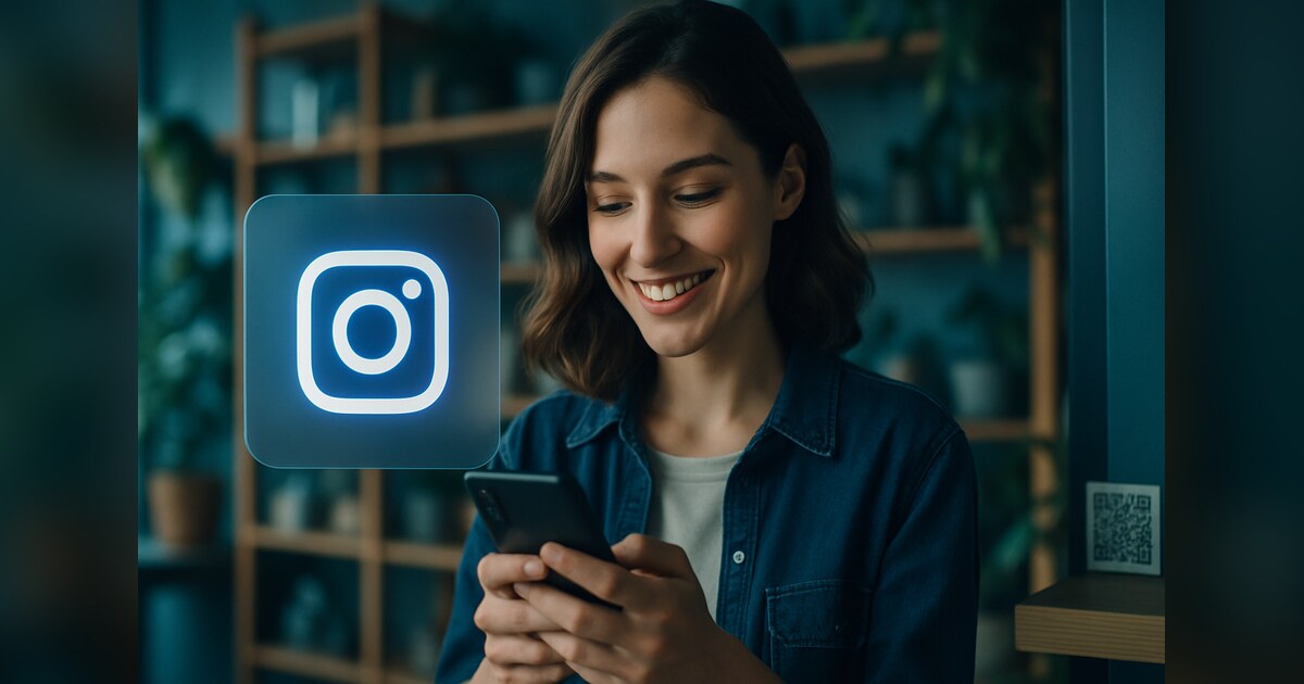 Instagram-QR-Code Anwendungsbeispiel