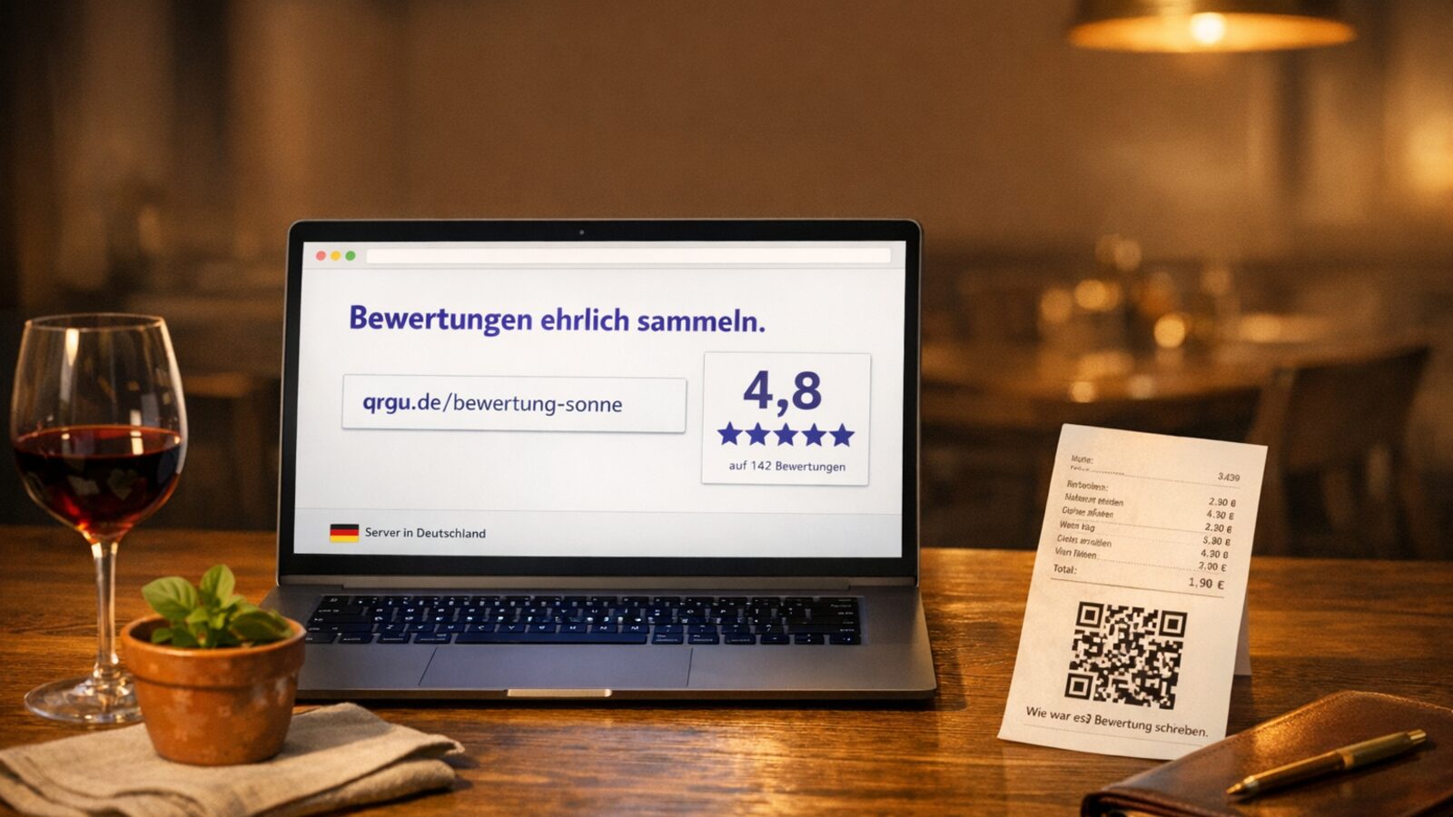 Gaeste-Bewertungen per QR-Code sammeln: ehrlich und Google-konform